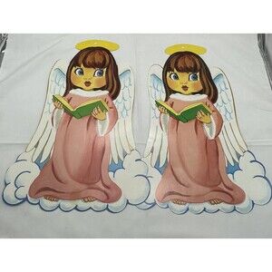 Vintage Christmas Die-Cut ANGEL Ephemera Set Of 2